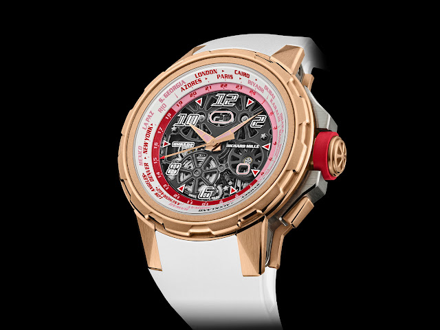 Richard Mille RM 63-02 Automatic Worldtimer in red gold and titanium