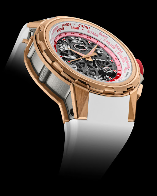 Richard Mille RM 63-02 Automatic Worldtimer in red gold and titanium
